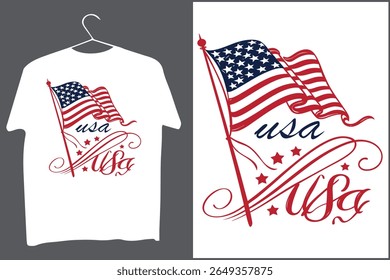 Illustrateur et dessin en t-shirt américain eps10