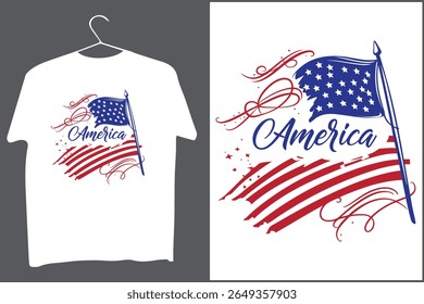 Illustrateur et dessin en t-shirt américain eps10