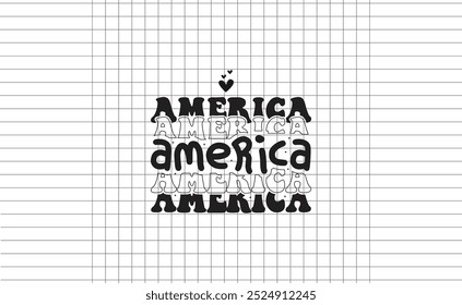 American Typography Trendy Creative Printable Design