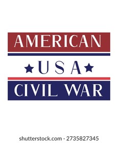 American usa civil war vector illustration