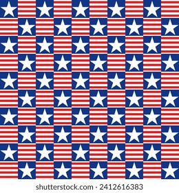 American USA flag seamless pattern background Design for textile