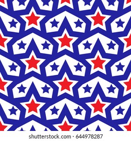 American Usa Flag Seamless Patterns Independence Stock Vector (Royalty ...