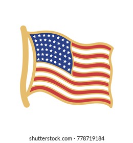 American USA Flag Vector