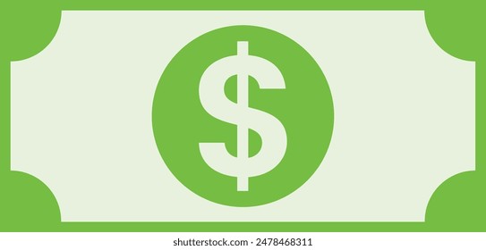 American USD Dollar Icon Illustration