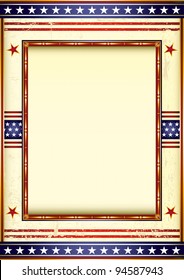 american used frame. Retro style american image with a frame.  See another illustrations like this in my portfolio.