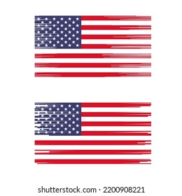 American vector icon illustration design template
