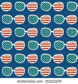 American vector seamless pattern