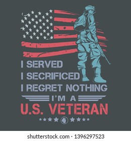 american veteran army illustration vector graphic