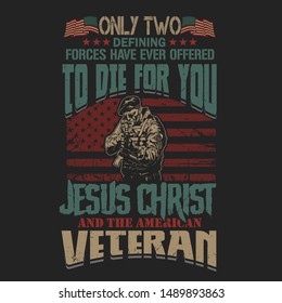american veteran soldier illustration vector