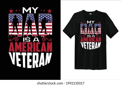 American veteran t shirt design. 