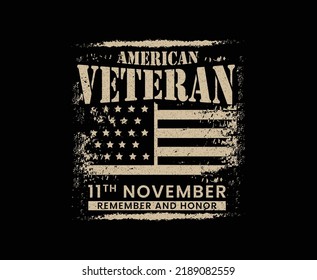 American Veteran Vector T-shirt Design 