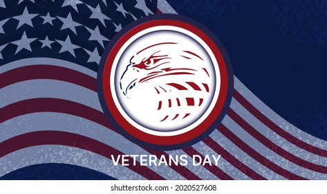 american veterans day with eagle shape ornament