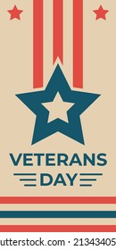 american veterans day flat design