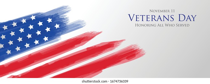 American veterans day vector background concept