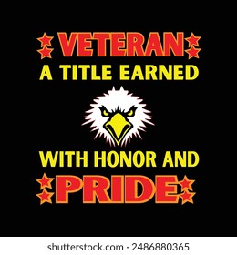 American Veterans T-shirt design Vector 