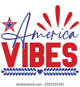 Vibes americanas, diseño y archivo vectorial.