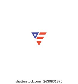American victory logo icon flat vector design