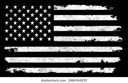 American Vintage Distressed Flag Design