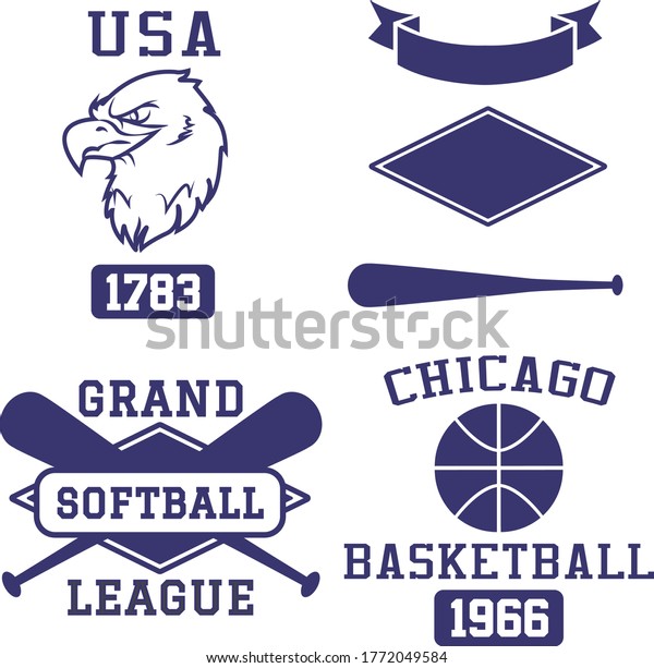 American vintage feeling\
sport emblems