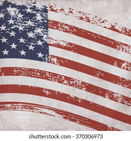 American Vintage Flag Background. 