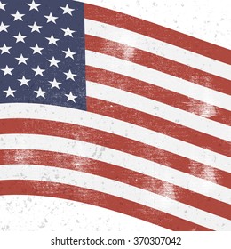 American Vintage Flag Background. 