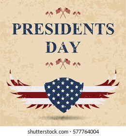 American Vintage Flag Background.