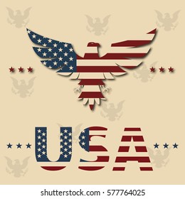 American Vintage Flag Background.