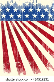 american vintage flag banner. A grunge american flag