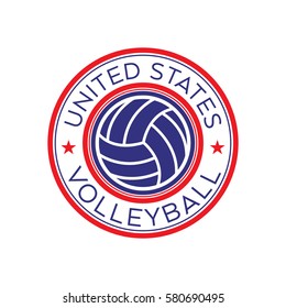 American Volleyball Crest Vector Format This Stock Vector (Royalty Free ...