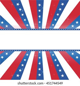 American- Vote, Happy Labor Day, Independence day, USA. holiday and vote greeting card, vector