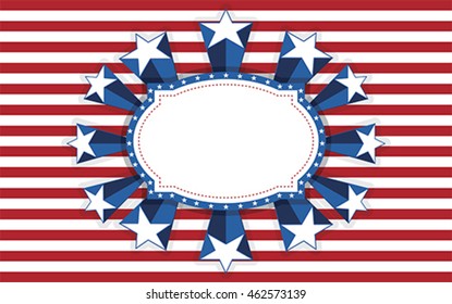 American- Vote, Happy Labor Day, Independence day, USA. holiday and vote greeting card, vector
