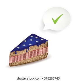 American Vote Speech Bubble Cake