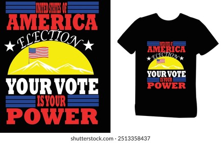 American vote typografy t shirt design , motivierende typografie y t shirt design 