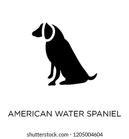 American Water Spaniel dog icon. American Water Spaniel dog symbol design from Dogs collection. Simple element vector illustration on white background.