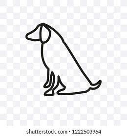 American Water Spaniel dog vector linear icon isolated on transparent background, American Water Spaniel dog transparency concept can be used for web and mobile