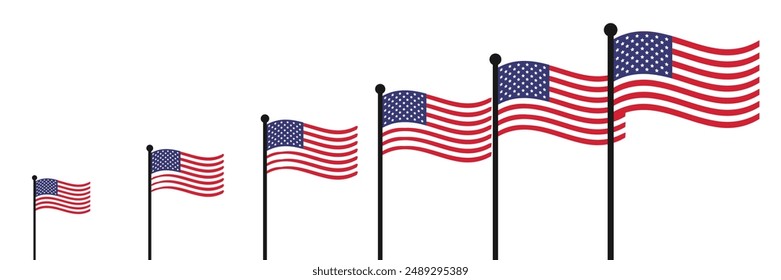 Bandera estadounidense ondeando, Estados Unidos