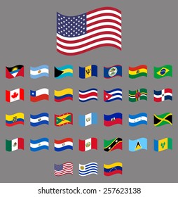 American, waving Vector flag collection part 1/6