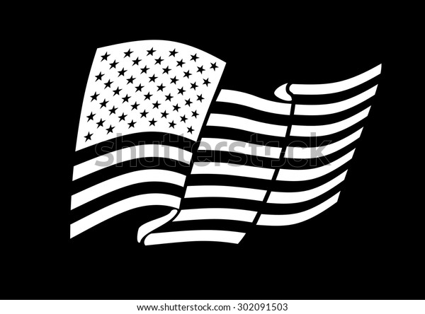 Download American White Flag Waving Vector Illustration Stock ...