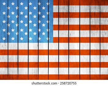 American Wooden Flag