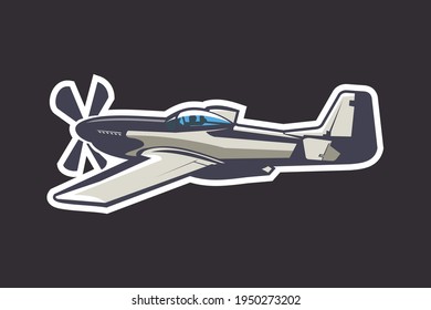 Ilustración vectorial de aviones de combate y bombarderos de largo alcance de la Segunda Guerra Mundial de Estados Unidos