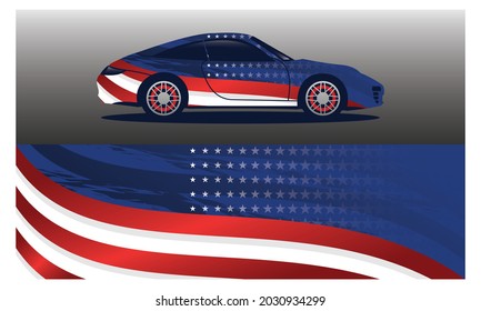 American Wrap Car Background Design