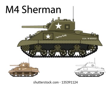 American WW2 M4 Sherman Medium Tank