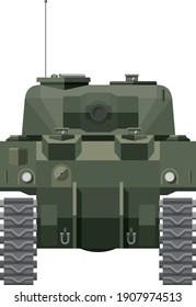 american ww2 m4 sherman tank front illustration vector