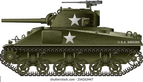 American WW2 M4 Sherman Tank