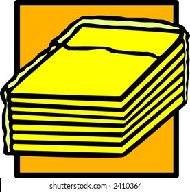 lonchas americanas de queso amarillo