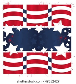 Americana Graphic with Fireworks