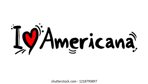 Americana music style love message