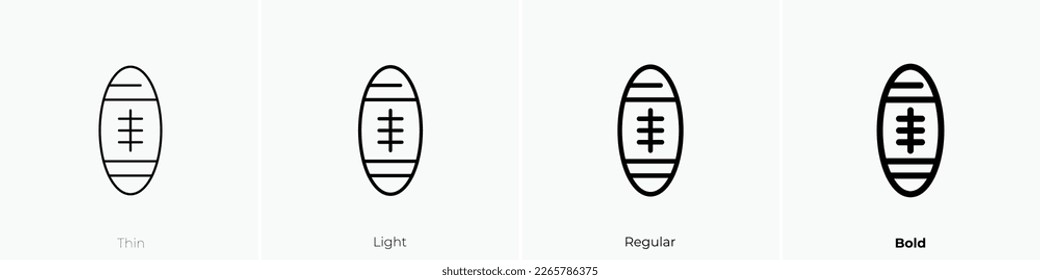 american-football icon. Thin, Light Regular And Bold style design isolated on white background