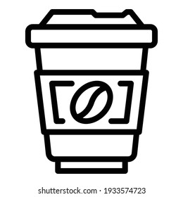 Americano coffee icon. Outline americano coffee vector icon for web design isolated on white background