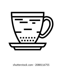 americano coffee line icon vector. americano coffee sign. isolated contour symbol black illustration